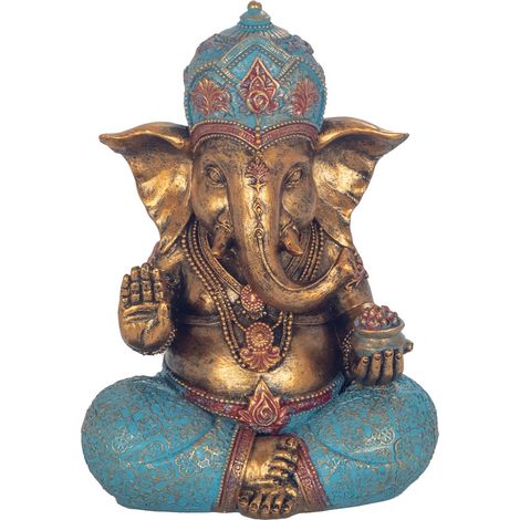 Signes Grimalt Figura Diosa Figuras  Ganesha Budas Dorado 10x14x19cm 36580
