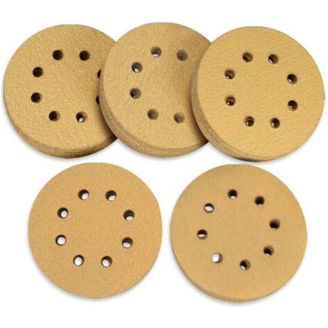 QORVA
-Lot de 100 Disques Abrasifs, 125 mm avec Crochet Et Boucle 60 80 120 150 220 Grains 8 Trous Assortis pour Ponceuse Orbitale Aléatoire..