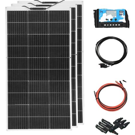Panneau Solaire, Haute Efficacité, Design Flexible, 12V 300W kit solaire (1/2)