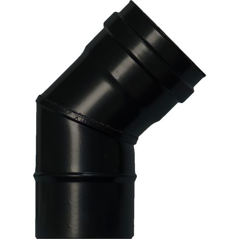 Codo Estufa Pellet Vitrificado 80 mm  45º