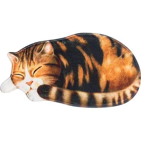 Tapis De Salle De Bain - Imprimé Chat 3D - Absorbant Non Glissant - Séchage Rapide - Ultra Doux - 40 X 79 Cm - 1 Pièce (1/5)