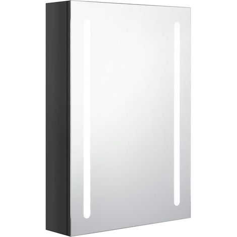 Maison Exclusive - LED-Spiegelschrank fürs Bad Glänzend Schwarz 5 (1/5)