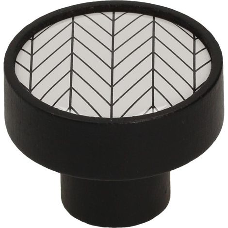Pomo GD08, negro mate, espiga 5 (1/3)