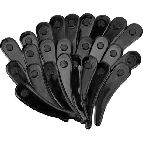 Lame en plastique ABS pour tondeuse à gazon, 25 pièces, dents plates, nettoyage de la maison, coupe rapide séparée pour Bosch noir. (1/5)