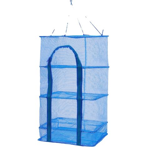 Séchoir, design à 4 niveaux, léger et durable, Bleu, 4-niveaux (1/2)