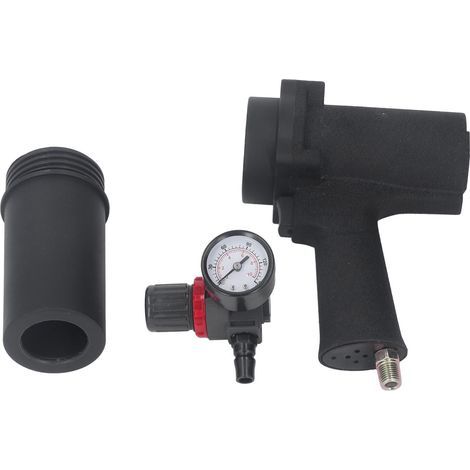 Pistolet à calfeutrage pneumatique professionnel, applicateur de cartouche de calfeutrage pneumatique, vitesse réglable avec manomètre 310ml (1/5)