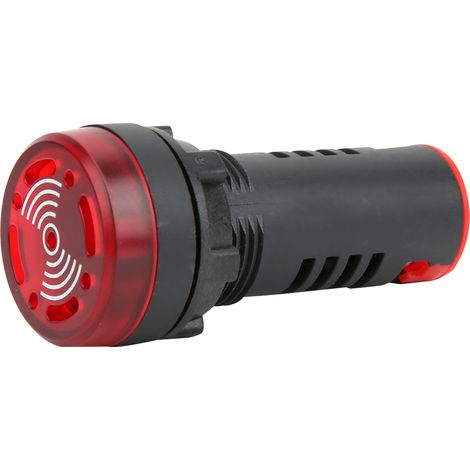 Lot de 10 avertisseurs sonores à LED BERM AD16-22SM, clignotants rouges, 24 V CA/CC. (1/5)