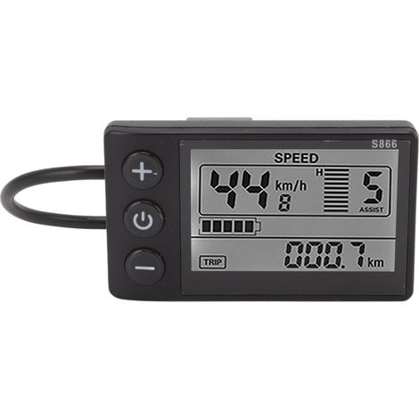 Afficheur LCD Étanche IP65 pour Vélos Électriques - Tension 24 V 36 V 48 V - Diamètre Support 22,2 mm - Afficheur pour Trottinettes Électriques (1/5)