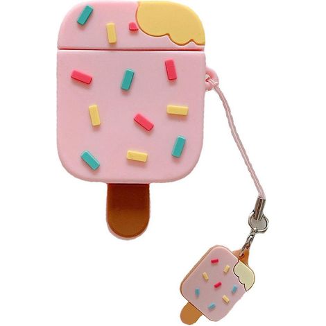 Schutzhülle für AirPods in Eiscreme-Optik (rosa), kompatibel mit AirPods 1/2, passend für AirPods Cake Candy (1/5)