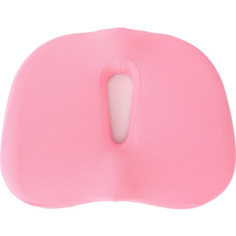 Coussin de siège en mousse à mémoire de forme, noyau creux respirant orthopédique pour hémorroïdes, assise en rose pour bureau, voiture et maison (1/5)