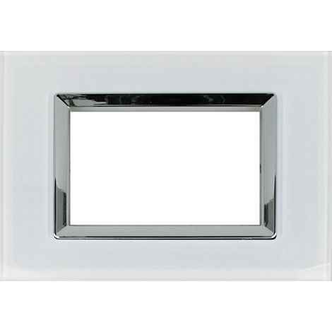 Placca Plexi 3M Moduli 503 Bianca Plexiglass Compatibile Bticino Living (1/3)