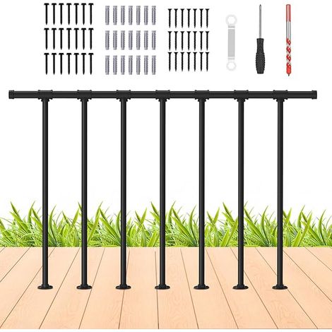 Outdoor Handrail Deck Cladding Handrail 50" x 34" Metal Handrail for Patios, Conservatories, Balconies (1/5)