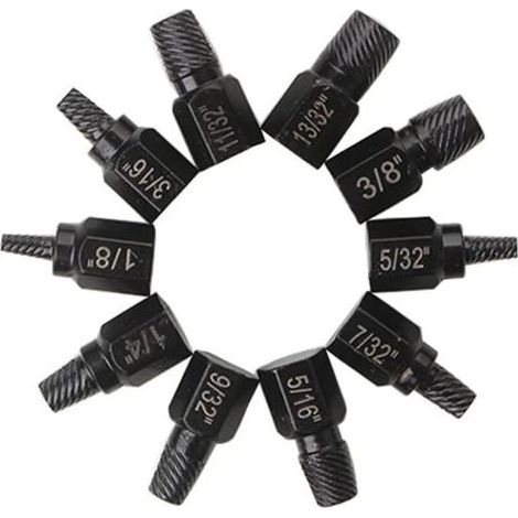 CREA Extracteur de vis Torx 10 pièces, outil de retrait de boulons et d'écrous, jeu d'extracteurs de boulons ronds – Tête solide (1/5)
