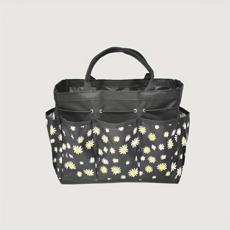 Sac à motif chrysanthème pour ranger les outils de jardinage, petits outils de jardin et outils portables pour l'extérieur. (1/4)