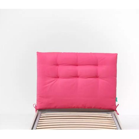 testiera singola in tessuto trapuntato "soffy" fucsia 90 cm