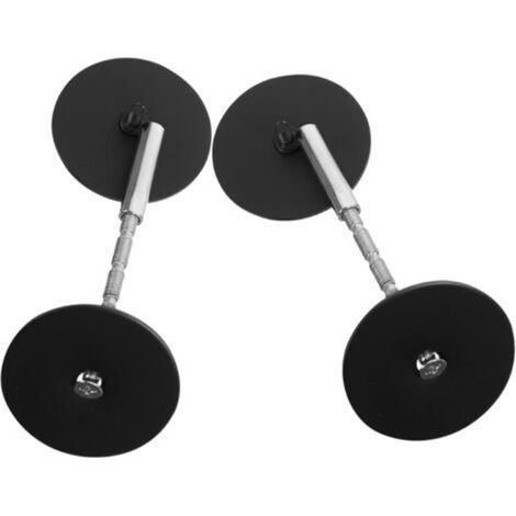 Lot de 2 sets de Plaques de Recouvrement Rondes en Acier Inoxydable Noir Cache-Trou de Serrure de Porte 50 MM Bouchon de Trou pour Porte Blindée et Bois Protection (1/3)