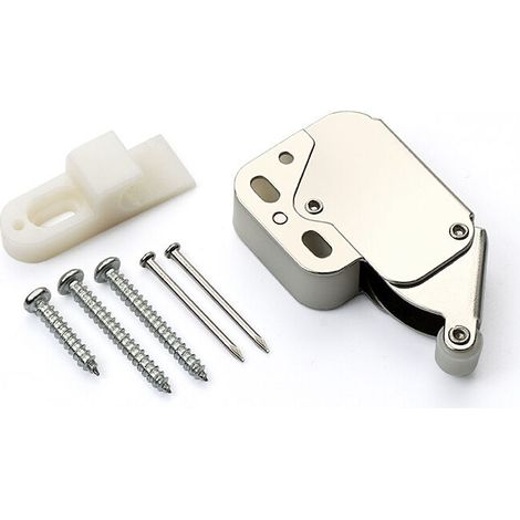Armoires à loquet à Poussoir avec Serrure à Poussoir avec Portes croisées Butée de porte de cuisine, tiroir, fermeture silencieuse, magnétique, poussoir pour ouvrir, amortisseur tactile