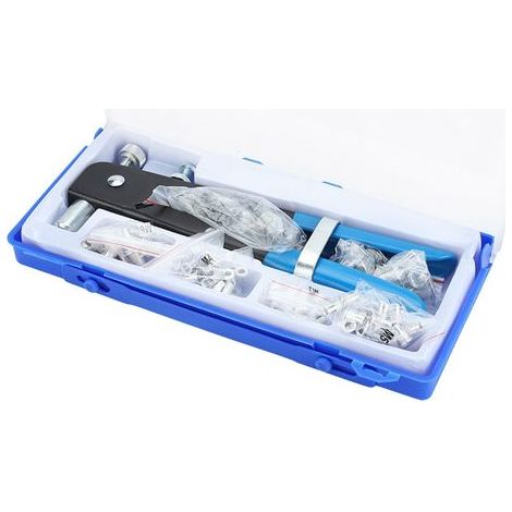 RIZGHWOY Kit de pose de rivets filetés M3-M8 86pcs outil riveteur à écrous avec poignée antidérapante pour réparation auto meuble et bateau (1/5)
