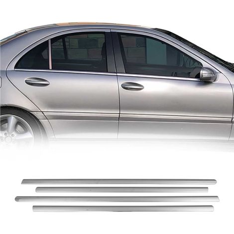 Garniture de Fenêtre pour Mercedes Classe C W203 Berline 2000-2007 Acier Inox 4x (1/5)
