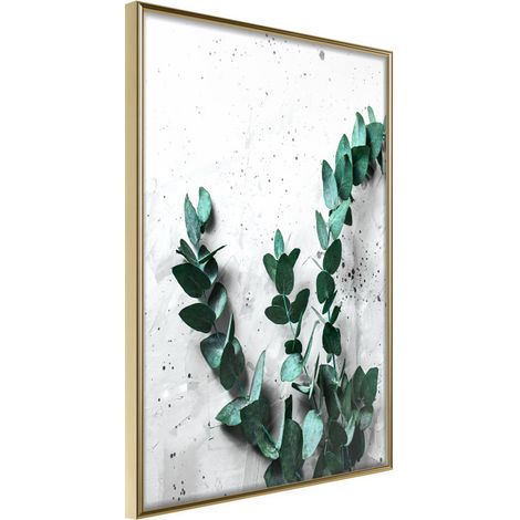 Affiche Murale Encadrée "Green Element" 40 x 60 cm Or (1/2)