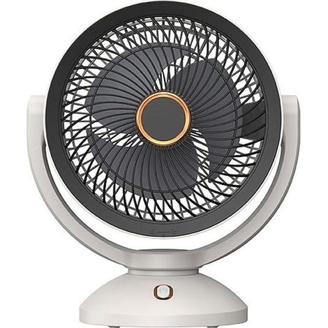 Vertical desk night light fan with air circulation, domestic rotating turbo fan, plug-in (1/5)
