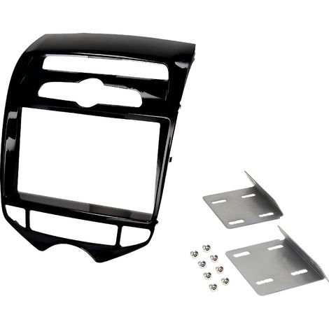 Kit Facade Autoradio FA440A compatible avec Hyundai IX20 10-18 avec clim auto - Noir brillant
