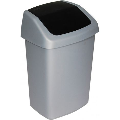 Pattumiera Curver da 10 litri per rifiuti di cucina, colore grigio (1/5)