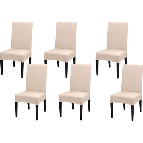 Stretch-Stuhlhussen-Set, 6er-Pack, Stuhlschutzhüllen für Esszimmerstühle