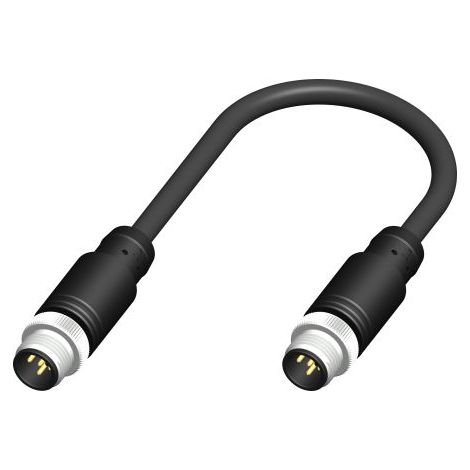 Câble d'actionneur RS PRO 4 conducteurs , M12 Mâle vers M12 Mâle, 2m ( Prix pour 1 )