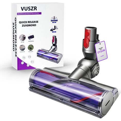 Vuszr – Cepillo motorizado para aspiradoras Dyson V7 V8 V10 V11 V15 – 50 W de transmisión directa – Apto para alfombras y suelos duros – Limpieza eficiente