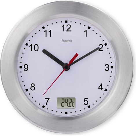 Hama 00185889 Wanduhr 17 cm x 170 mm x 170 mm x 50 mm Silber