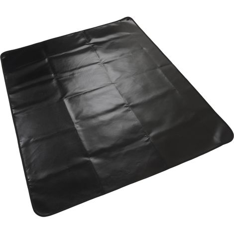 Tapis de barbecue double face en silicone ignifugé, réutilisable et pliable, idéal pour le camping, le jardin et les pique-niques en extérieur (152 x 122 cm, forme rectangulaire). (1/5)