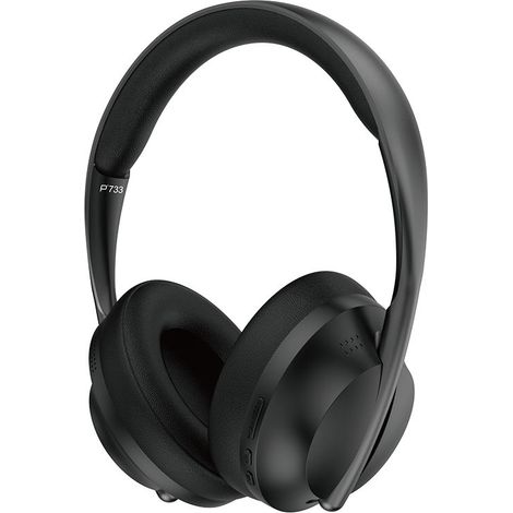 Écouteurs Bluetooth — noirs, avec des basses puissantes, une longue autonomie, une réduction de bruit efficace et un confort optimal.
