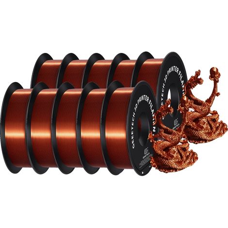 Filamento per stampante 3D, ad alta resistenza, materiale ecologico, seta di rame 10 kg (1/2)