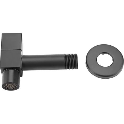 Robinet carré en laiton noir pour évier à balai, robinet d'eau froide pour piscine à balai (piscine à balai) (1/5)