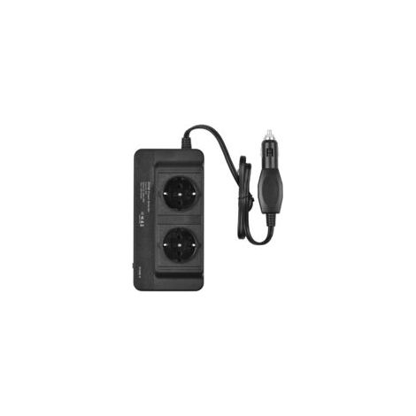Convertisseur 12v 220v 200W Prise Allume Cigare Transformateur de Tension, 4 Ports USB et 2 Prises EU, Chargeur Voiture Camping Car avec Multi Protections et Soft Start-Crezuo