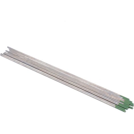 10 Wolframelektroden für WIG-Argon-Lichtbogenschweißen, Nadelspitze sauber, grün, WP 1,6 mm x 150 mm (1/5)
