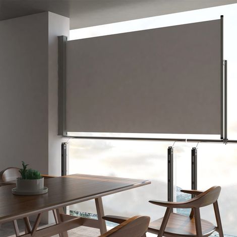 Auvent de Balcon Anti-Soleil - latéral rétractable de patio - Auvent de jardin terrasse bistro - 140 x 300 cm Gris Chic-240226 (1/5)