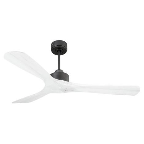 Modulo Slim de Klassfan - Ventilateur de plafond et destratificateur moteur DC basalte et bois blanc 25 à 40 m²