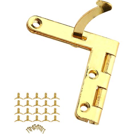 Charnière à ressort 33 x 30 mm, petite charnière en forme de 7, lot de 20. (1/5)