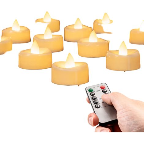 Set di 24 candele a LED senza fiamma Decorazione di Halloween Blu (1/4)