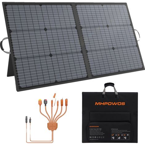 Pannello solare portatile e pieghevole, impermeabile, 110W (1/2)