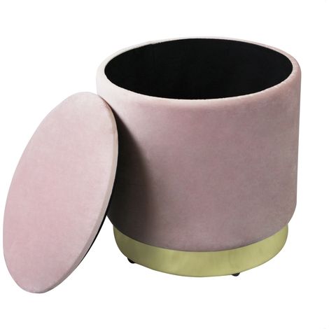 LARA - pouf rotondo in velluto (1/2)