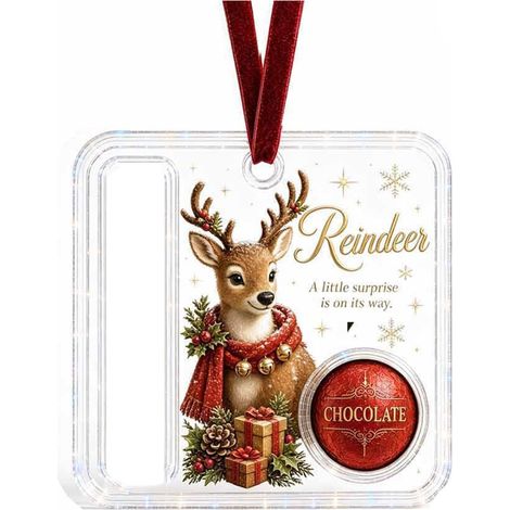 Porte-monnaie de Noël en acrylique bonhomme de neige, ornement suspendu, pendentif pour ranger les billets roulés, décoration pour sapin de Noël (1/5)