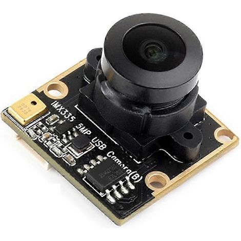 Module caméra USB 5 MP, enregistrement vidéo 2K, ultra grand-angle 175°, 30 ips, installation facile (Plug-and-Play) pour la sécurité et le bricolage. (1/5)