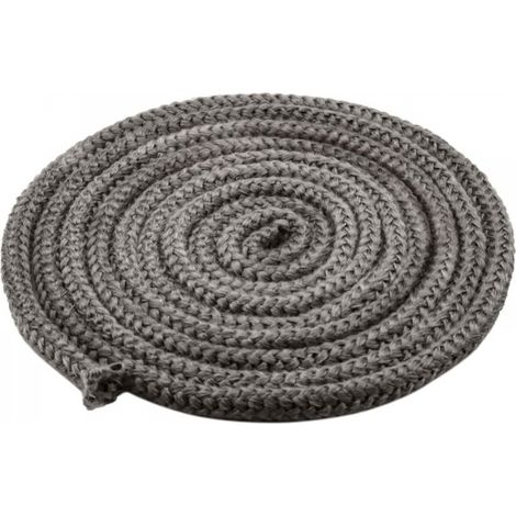 Joint de cheminée, cordon de porte de four, corde en fibre de verre ignifuge 10 mm x 4 m pour poêle, cheminée, four, chaudière, résistant à la chaleur (450-550 °C), noir (1/5)