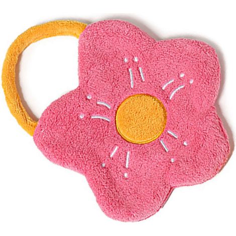 Doppellagiges Korallenvlies-Handtuch in Blütenform, sehr saugfähig, weich, zum Aufhängen, rosa (1/5)