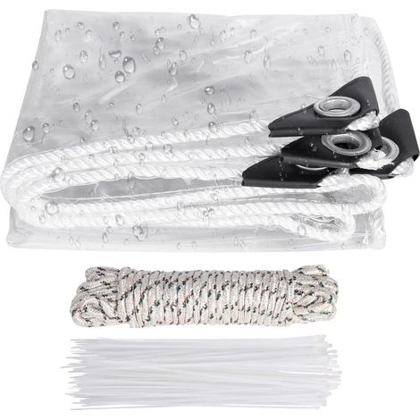 Bâche, Imperméable, Design Transparent, Clair-c, 3x5m (1/2)