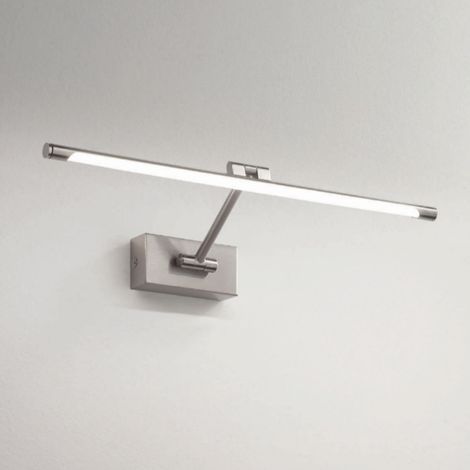 Applique miroir carrée gea luce magis n led applique moderne en métal, finition métal nickel satiné