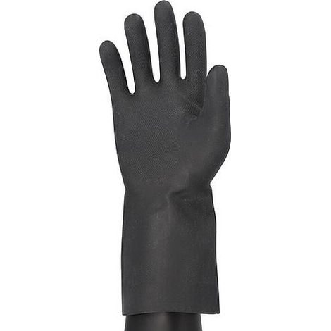 Gant latex CHEMO, noir, extra fort, taille L, la paire (1/5)